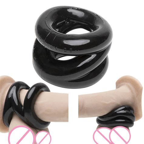 Super Stretchy Silicone Cock Ring Scrotum Testicle Ball Prolong Delay
