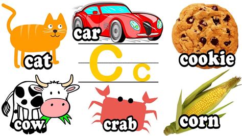 Letter “c” C Is For Cat Cow Car Cake Abc 英文字母c Youtube