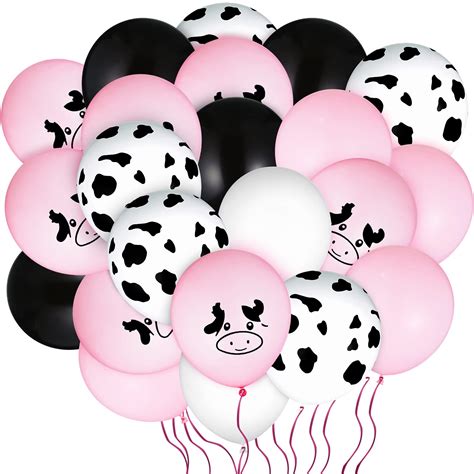 Buy 100 Pieces Cow Balloons Cow Print Balloon Cow Party Decoration