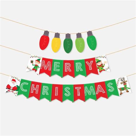 Printable Elf Christmas Party Party Banner Template Hadley Designs