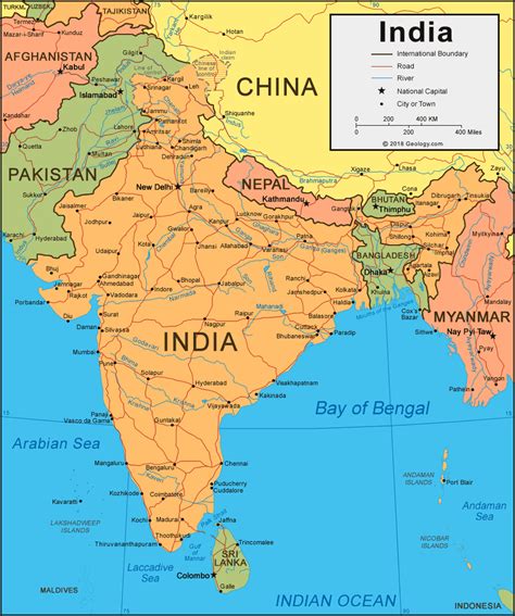 Map Of India And Countries Around It Grazia Gilbertina