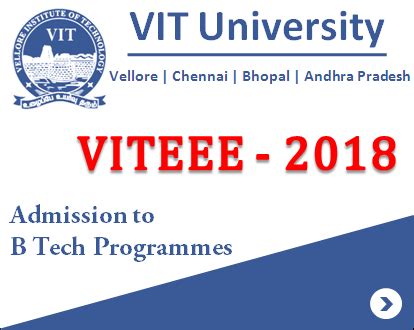 Viteee eligibility criteria requires candidates to have scored a minimum of 60% aggregate marks in chemistry, physics, biology/mathematics in class 12. VITEEE 2018 Notification for B Tech Admission in VIT Campuses