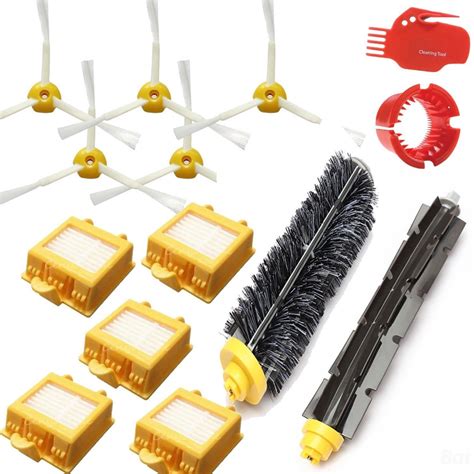 5 Hepa Filter 5 Side Brush Kit 1 Set Bristle Brush Kit For Irobot