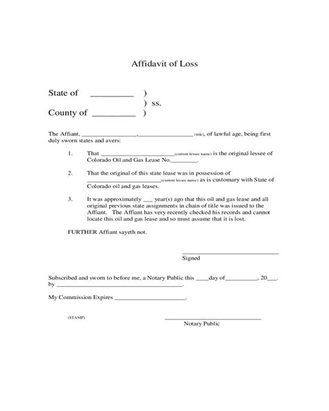 It begins with the name of the state and county in. 2019 Affidavit Form - Fillable, Printable PDF & Forms ...