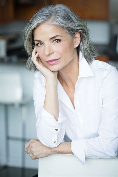Kathi Odom Women Classic Bella Agency New York Gray Hair Growing Out Gorgeous Gray Hair