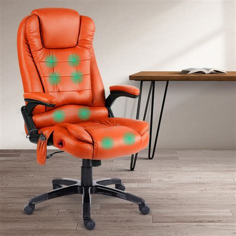 Artiss Massage Office Chair Heated Gaming Chair Computer Chairs 8 Point
