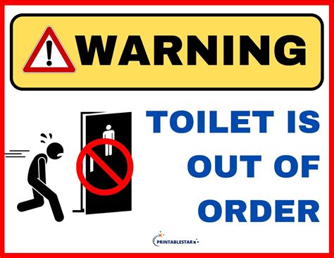 Toilet Is Out Of Order Free Download In 2023 Printable Signs