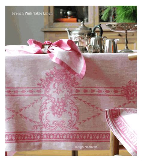 French Pink Linen Tablecloth Table Cloth Pink Linen Linen