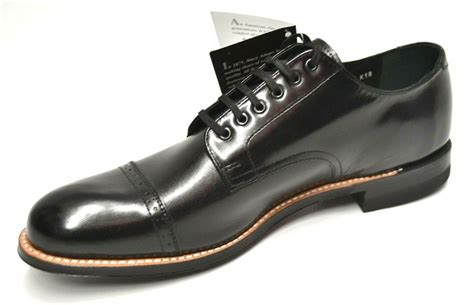 Mens Stacy Adams Madison Black Leather Cap Toe Dress Shoes Ebay