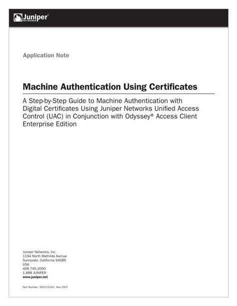 Pdf Machine Authentication Using Certificates Dokumentips