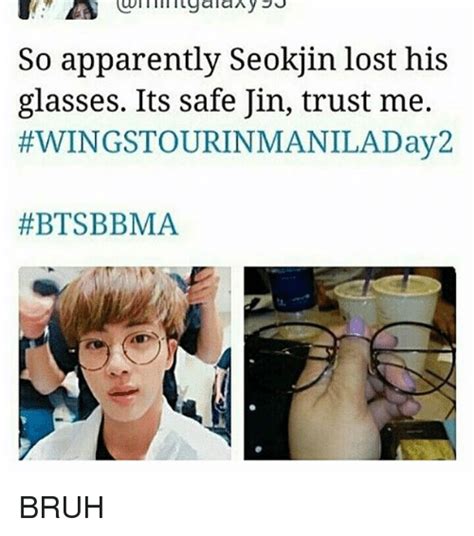 Jin White Glasses Meme In What Way Of Jins Meme Glasses Different To