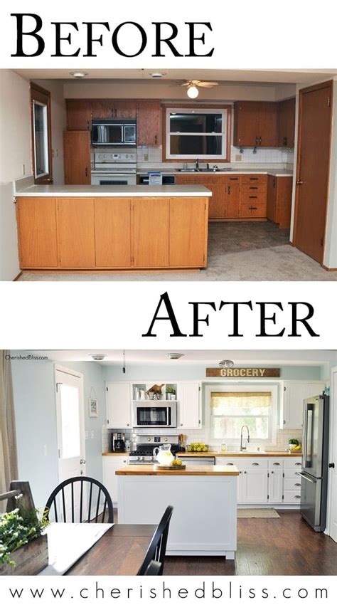 20 30 Kitchen Makeovers On A Budget Before And After