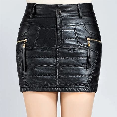 2016 sexy women bodycon skirt pu leather mini short skirt zipper black shorts skirts slim girls