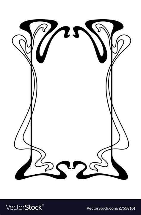 Frame With Art Nouveau Ornament Royalty Free Vector Image