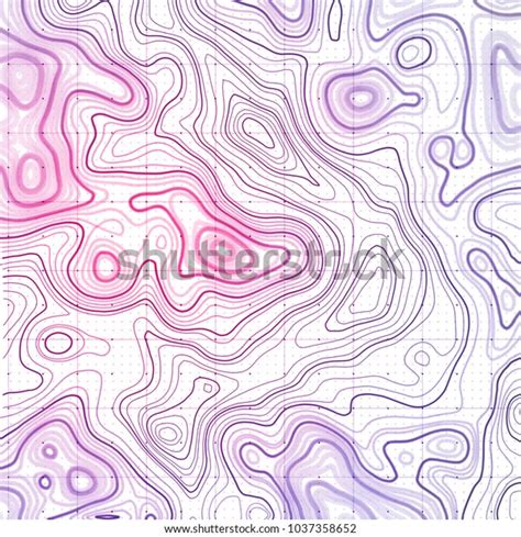 3d Topographic Map Background Concept Topo Stock Illustration 1037358652
