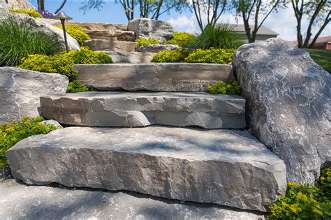 Stone Stairs Design Outdoor Stone Brick And Concrete Landscaping