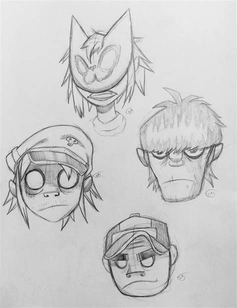 Gorillaz Sketches By Lilladraakon On Deviantart