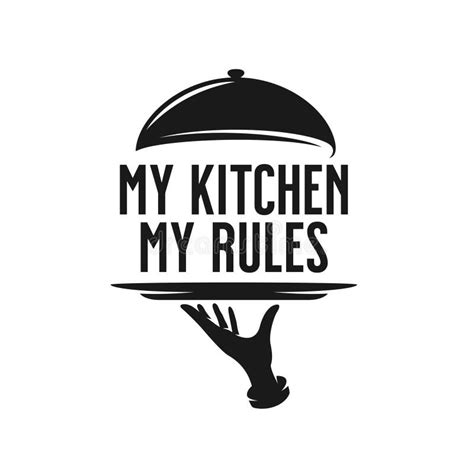 Kitchen Related Typography Set Quotes About Cooking Vintage Vector Illustration Stock Vector