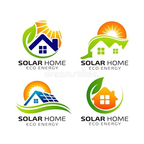 Sun Solar Energy Logo Design Template Eco Energy Logo Design Stock