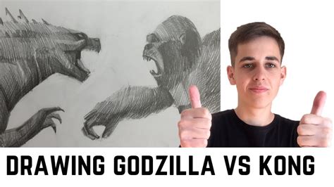 How To Draw Godzilla Vs Kong Step By Step With Graphite Pencil Drawing
