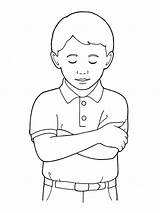 Praying Boy Lds Arms Clipart Primary Prayer Folding Coloring Folded Head Illustration Clip Bowing Boys Gospel Child Drawing Bowed Children sketch template