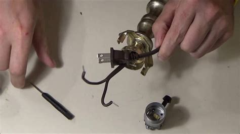 How to wire a lamp. How to replace 3 way lamp socket - YouTube
