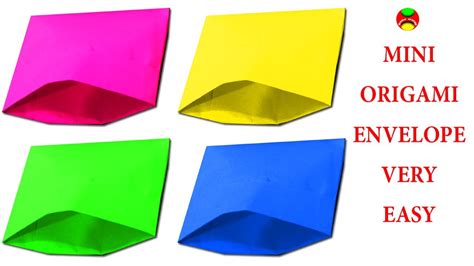 How To Make A Mini Origami Envelope Without Glue Paper Envelope Youtube