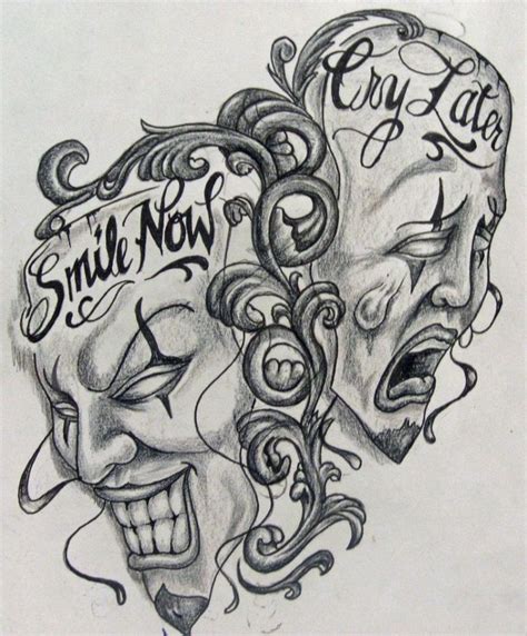 Smile Now Cry Later Skulls Tattoos Smile Now Cry Later Tattoo Drawings