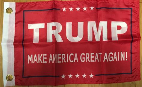trump maga iv red 12 x18 double sided flag with grommets polyester