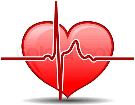 Heart With Pulse Graph As A Healthcare Concept Stock Vector Colourbox