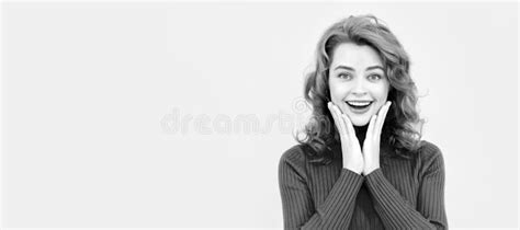 Portrait Of Beautiful Cheerful Redhead Girl Curly Hair Smiling Laughing Looking At Camera Stock