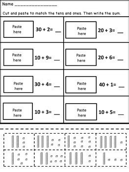 Printable tens and ones worksheet with a shapes theme. Place Value Worksheets for 1st Grade by Dana's Wonderland ...