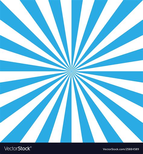 Blue And White Retro Sunburst Background Sun Vector Image