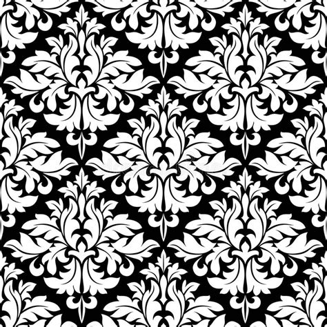 Seamless floral renaissance pattern in vector. Floral Seamless Damask Pattern Stock Vector - Illustration ...
