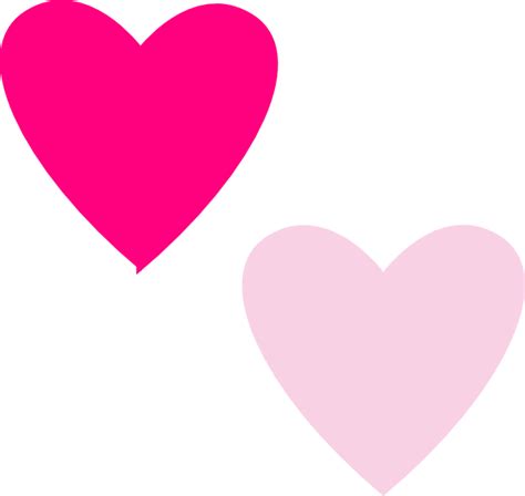 Pink Double Hearts Clip Art At Vector Clip Art Online