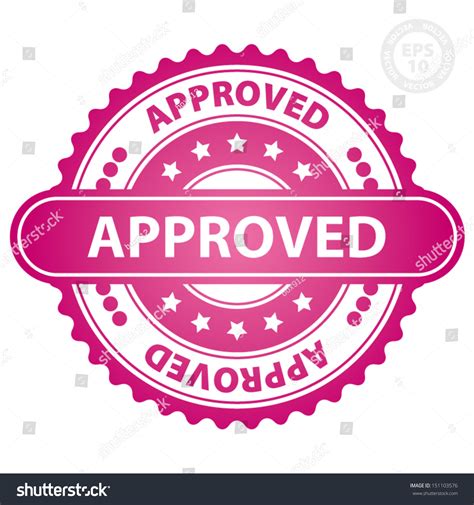 Eps 10 Vector Approved Rubber Stamp Sticker Stock Vector Royalty Free