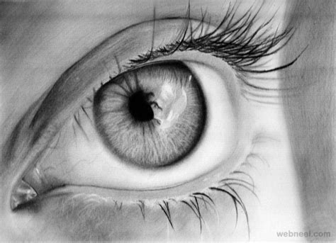 Beautiful And Realistic Pencil Drawings Of Eyes Picz4pin