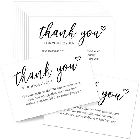 Buy T Marie 50 Extra Large 4x6 Thank You Cards Small Business Supplies