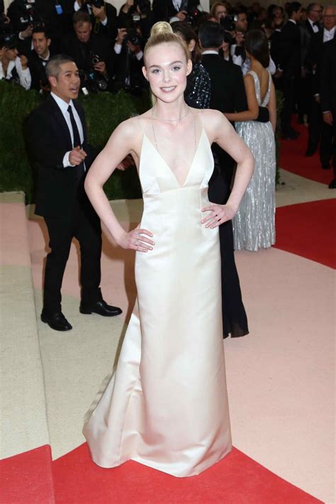 elle fanning at the costume institute gala at the metropolitan museum of art in new york city
