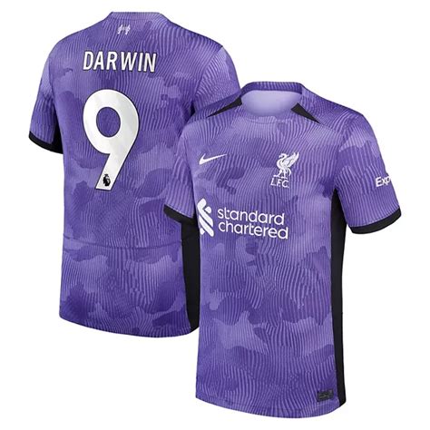 Youth Nike Darwin NÃºÃ±ez Purple Liverpool 202324 Third Stadium