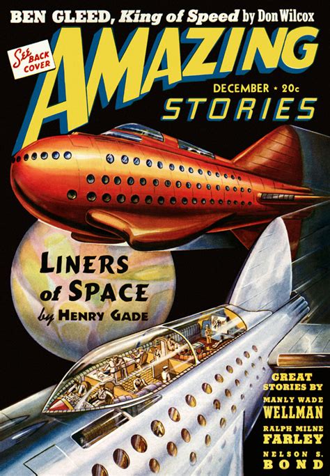 Amazing Stories Featuring The Liners Of Space - Sci Fi Magazine Covers