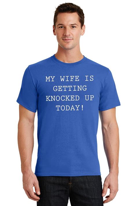 Mens My Wife Is Getting Knocked Up Today Ivf Lgbt T Shirt Husband