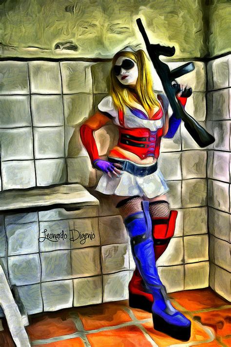 Harley Quinn Pa2 Painting By Leonardo Digenio Fine Art America