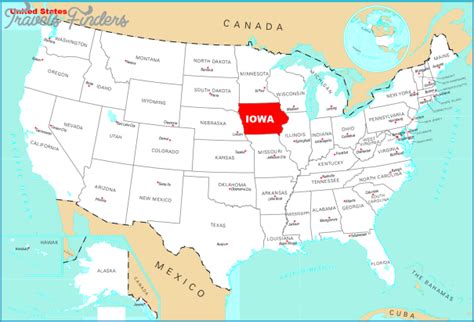 Iowa Map Travelsfinderscom