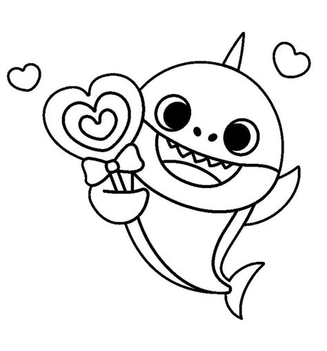 Printable Baby Shark Coloring Pages