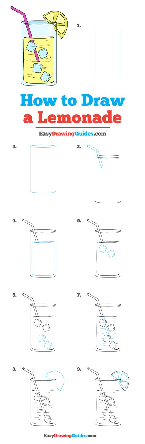 How To Draw Lemonade Really Easy Drawing Tutorial
