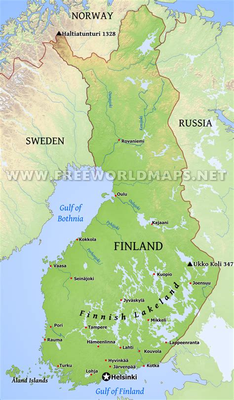 Road Map Of Finland Ezilon Maps Images And Photos Finder