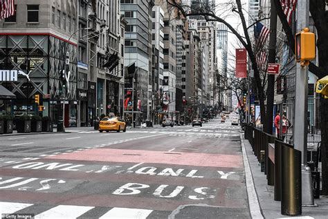 New York Is Turned Into A Virtual Ghost Town As People Stay Indoors And Off The Subway Daily