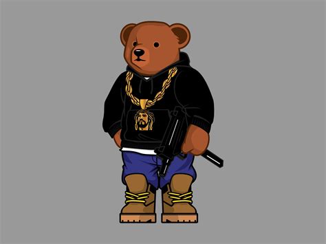 Gangsta Bear Cartoon Gangster Stock Photos And Vektor Eps Clipart