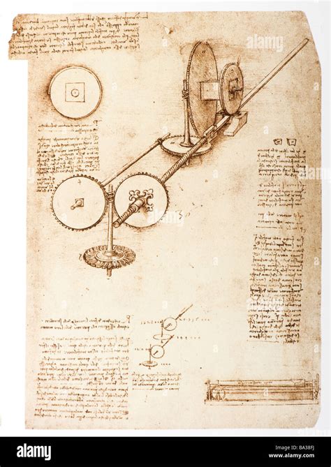 Sketch Of A Rolling Mill By Leonardo Da Vinci 1500 1510 Pen And Ink